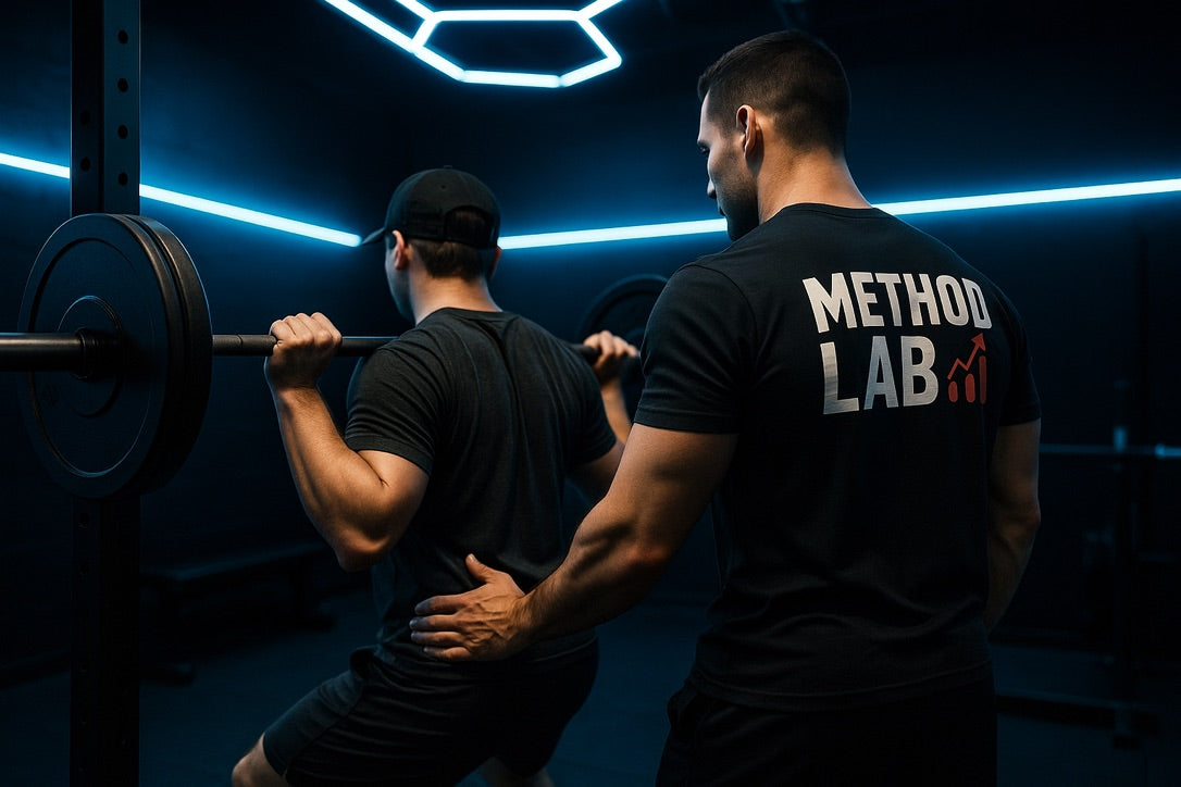 Coach y alumno durante una sesión de entrenamiento personalizado